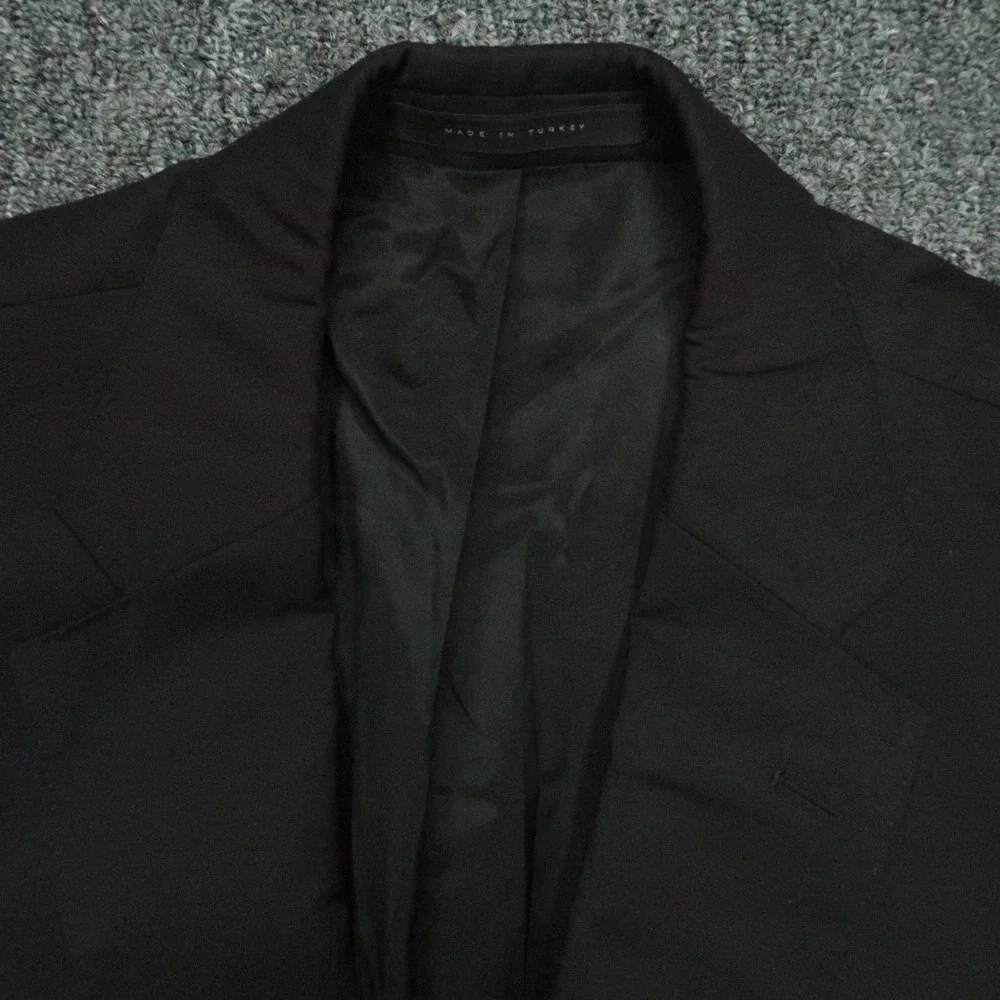 Hugo Boss Blazer Men 42L Black Wool Marzotto Stretch Tailoring Sport Coat Jacket